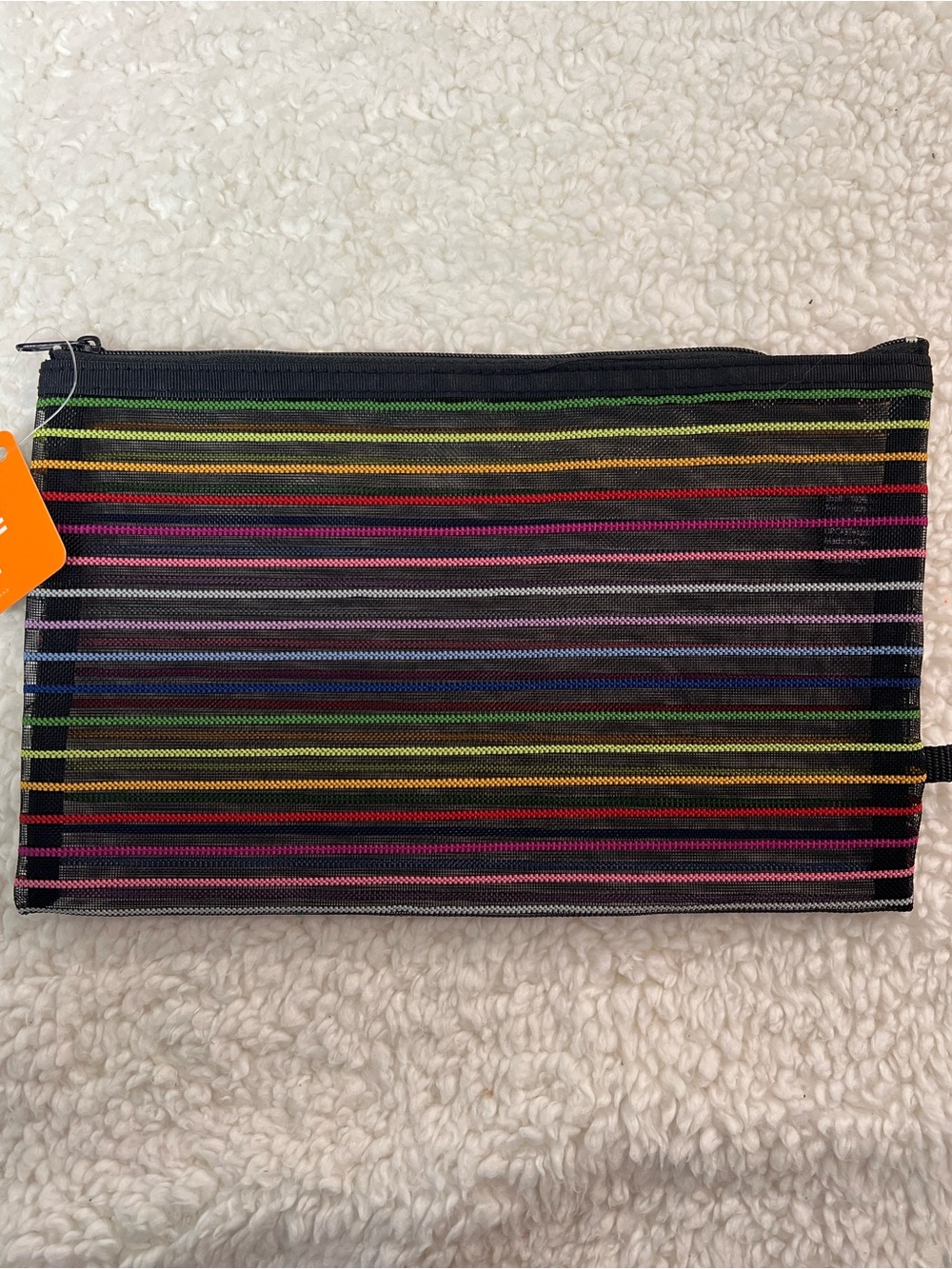 OOLY Intl Arrivals "Hold It" Super Duty Strip Mesh Zip Pouch Set of 2 - Picture 6 of 8
